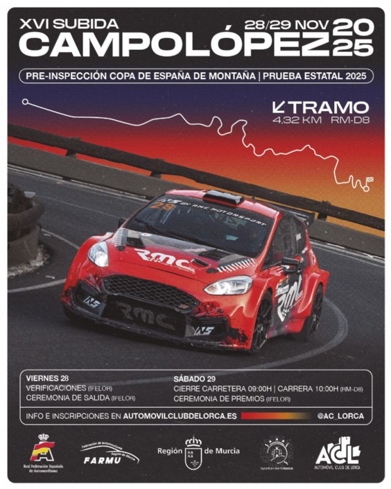 XVI SUBIDA CAMPO LÓPEZ, los días 28 y 29 de Noviembre
