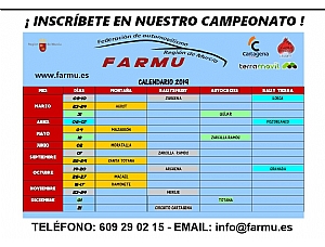 Inscripciones campeonatos FARMU 2019