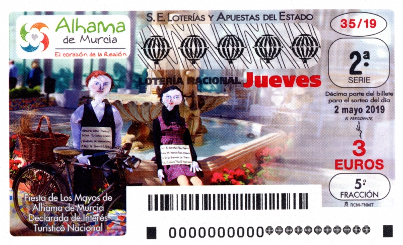 La fiesta de Los Mayos de Alhama, protagonista del décimo de Lotería Nacional