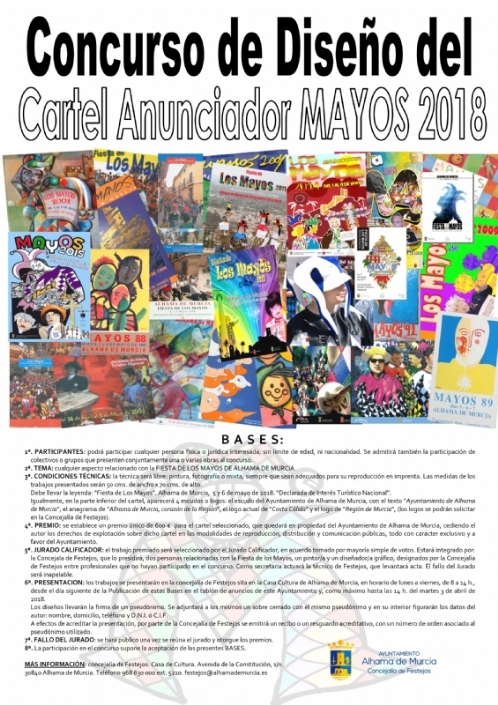 Bases del cartel anunciador de la fiesta de Los Mayos 2018