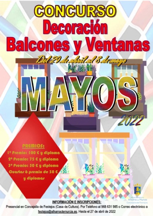 Bases de los concursos de Mayos, Cruces y decoración de ventanas y balcones 2022