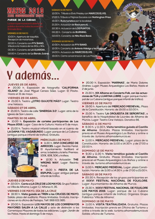 Fiesta de Los Mayos 2019: programa de actividades