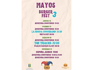 Gastronomía, conciertos y DJs protagonizan el Mayos Burger Fest 3 del 16 al 19 de abril en Alhama