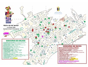 Plano de Mayos y Cruces - Fiestas de Los Mayos 2021