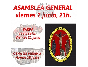 ASAMBLEA GENERAL VIERNES 7 DE JUNIO 2019 