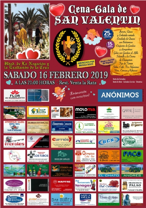 CENA GALA SAN VALENTIN 2019