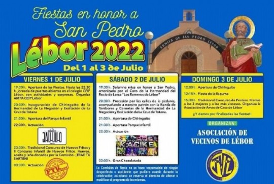 VOLVEMOS A ESTAR PRESENTES EN LAS FIESTAS DE LEBOR 2022 CON SERVICIO DE CHIRINGUITO TRAS DOS AÑOS DE PARON POR LA PANDEMIA