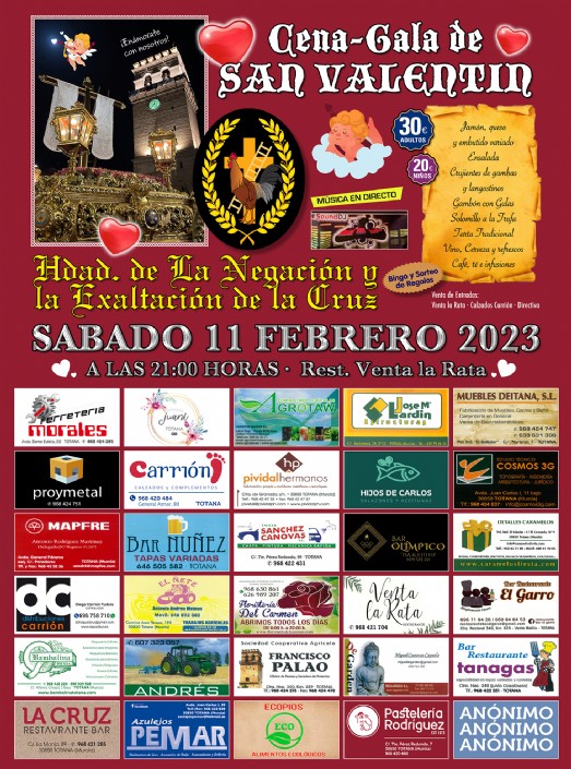 CENA GALA SAN VALENTIN 2023