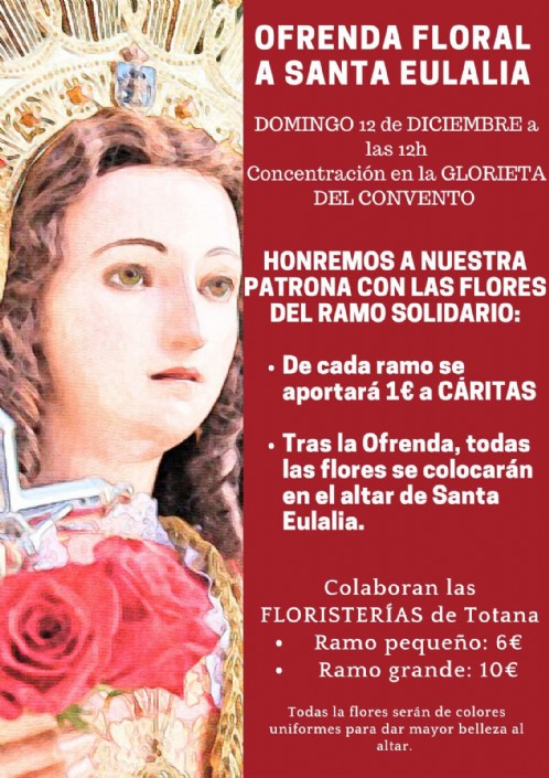 Ofrenda floral a Santa Eulalia