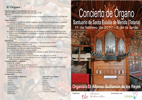 Concierto de Órgano por D. Alfonso Guillamón de los Reyes.