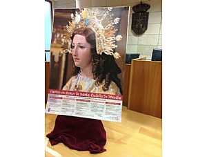 Se presenta el programa de actividades religiosas de las fiestas patronales de Santa Eulalia´2016, que ilustra un cartel con una bella imagen de la Patrona 