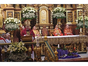 El Obispo de la diócesis de Cartagena preside la santa misa en la jornada de la festividad de la patrona de Totana