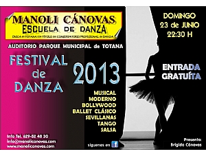 LA ESCUELA DE DANZA MANOLI CÁNOVAS CELEBRA SU FESTIVAL FIN DE CURSO EL PRÓXIMO 23 DE JUNIO.