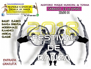 La Escuela de Danza MANOLI CÁNOVAS celebra su FESTIVAL de fin de curso mañana sábado 23 de junio