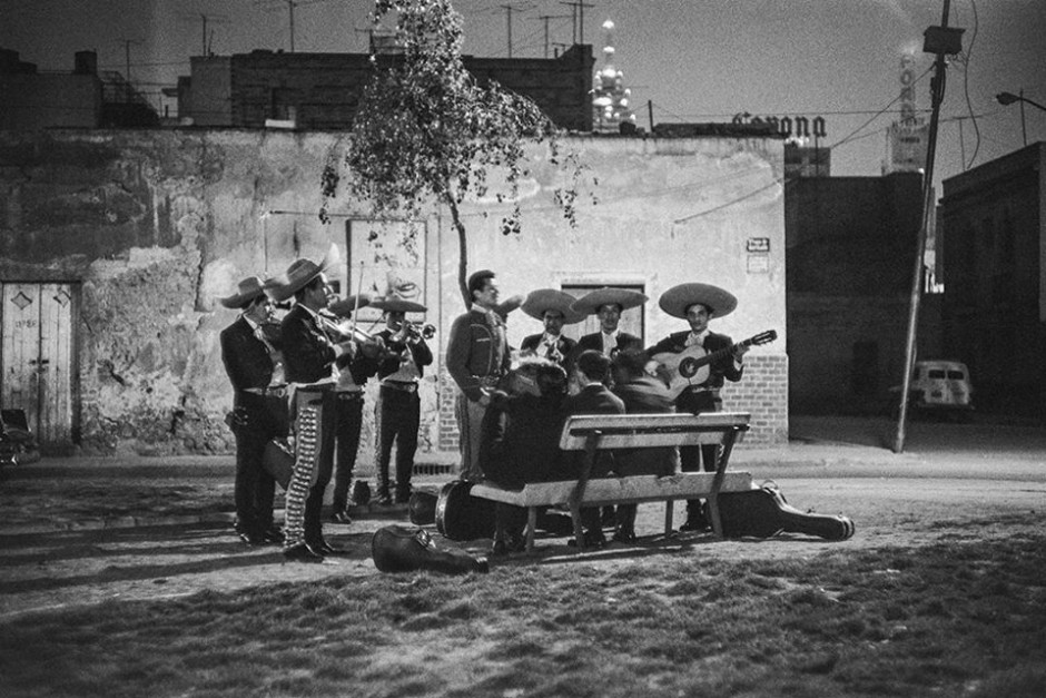 Mariachi en la plaza Garibaldi, año 1964