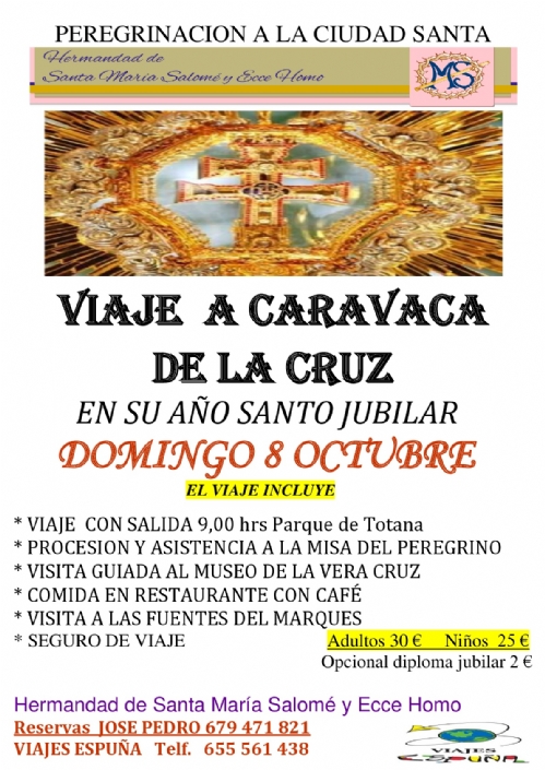 VIAJE A CARAVACA DE LA CRUZ SABADO 8 DE OCTUBRE