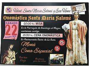 ONOMASTICA SANTA MARIA SALOME,  Sabado 22 de Octubre