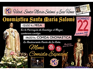 ONOMASTICA SANTA MARIA SALOME Domingo 22 de Octubre.