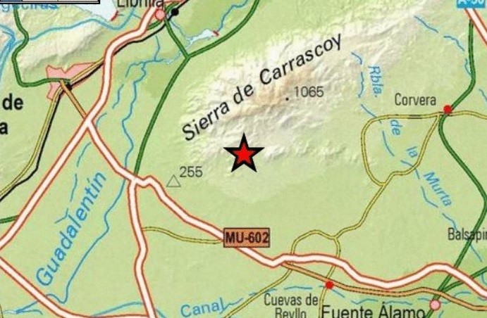 Terremoto de 3,3 grados con epicentro en Librilla