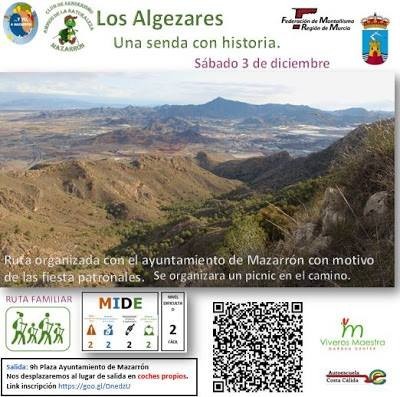Ruta 'Los Algezares, una senda con historia'. Sábado 3 diciembre.