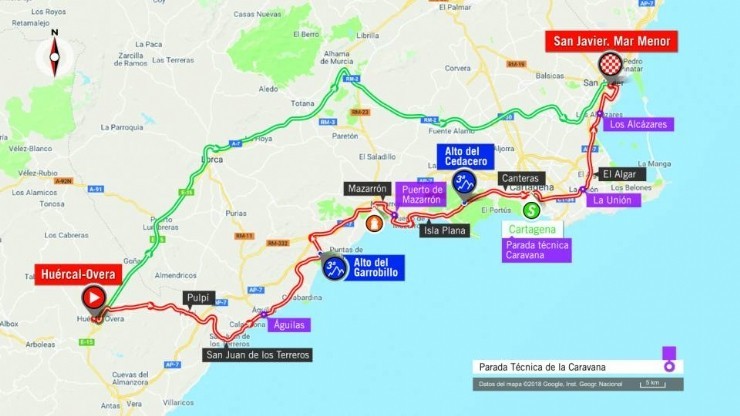 La 6ª etapa de la Vuelta Ciclista a España pasará por Mazarrón