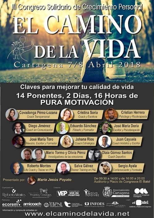 El mazarronero Diego Jiménez, participará el próximo 8 de abril, en el III Congreso Solidario: “El Camino de la Vida”, que se celebrará en el Auditorio de “El Batel” de Cartagena