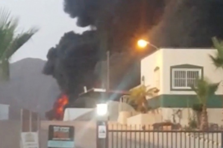 Incendio en un almacén agrícola en Cañada de Gallego