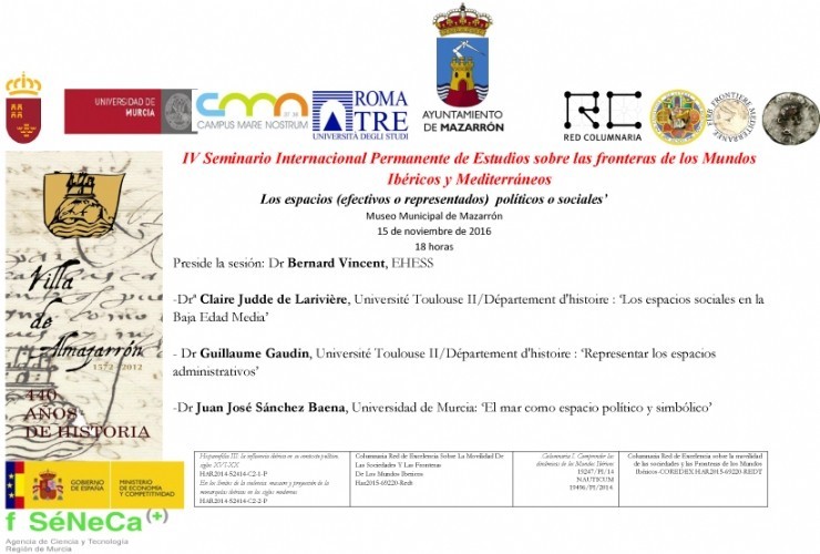 IV Seminario Internacional Permanente de Estudios sobre las fronteras de los Mundos Ibéricos y Mediterráneos. Museo de Mazarrón Factoría Romana de Salazones