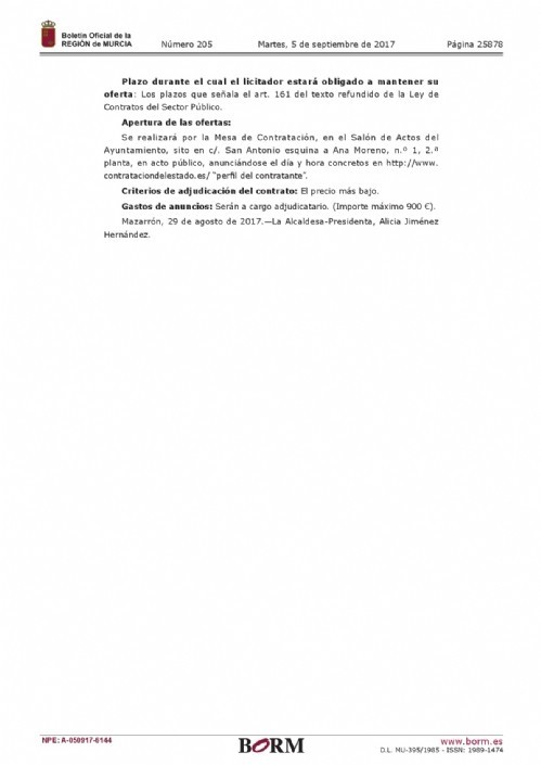 Anuncio de licitación de contrato de obras para la construcción de un campo de fútbol playa y campo de vóley playa en el complejo deportivo