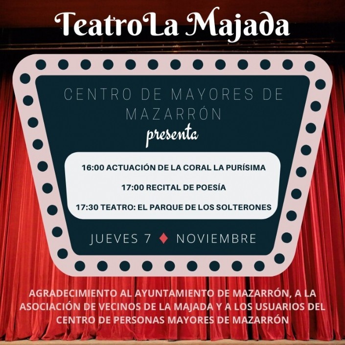 Teatro en La Majada a cargo de los usuarios del Centro de Día de Personas Mayores de Mazarrón