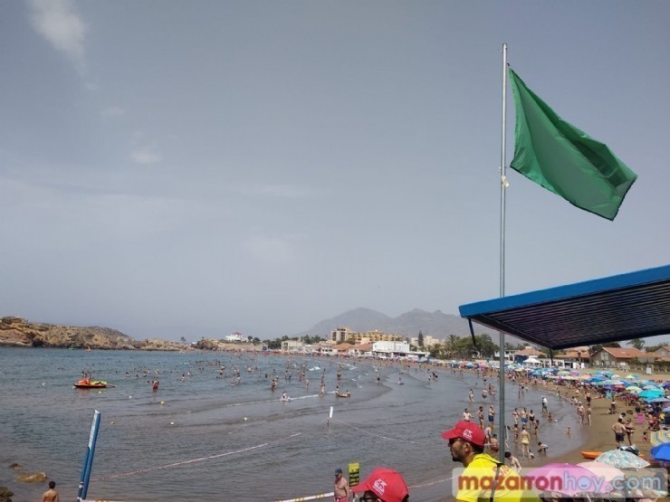Bandera verde en todas las playas de Mazarrón este domingo 7 de agosto