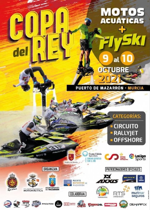Fin de semana de competición de motos de agua y Flyski en Mazarrón 