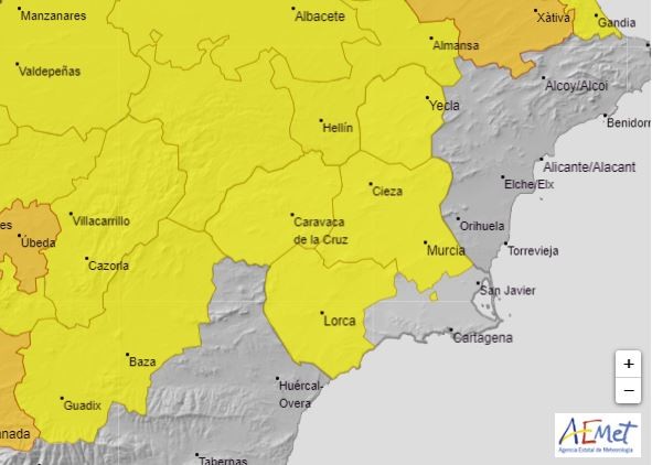 Alerta amarilla por altas temperaturas este sábado en la Región 