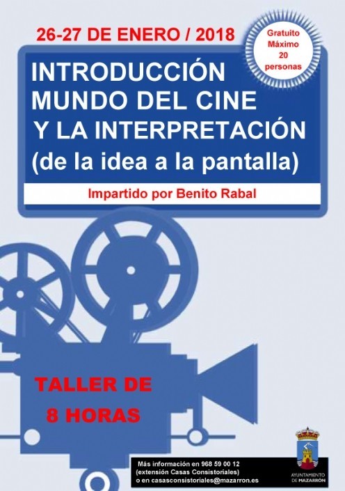 BENITO RABAL IMPARTIRÁ UN NUEVO CICLO GRATUITO DE TALLERES CINEMATOGRÁFICOS