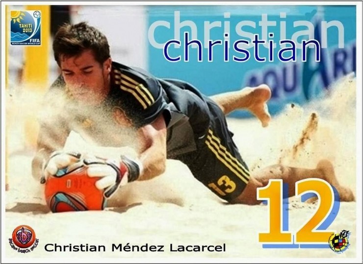 Christian Méndez, uno de los mejores porteros de Fútbol Playa, mañana miércoles 10 de agosto en el Campus de Fútbol Playa