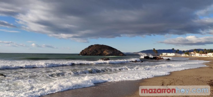 Aviso amarillo por fenómenos costeros en Mazarrón para el próximo jueves