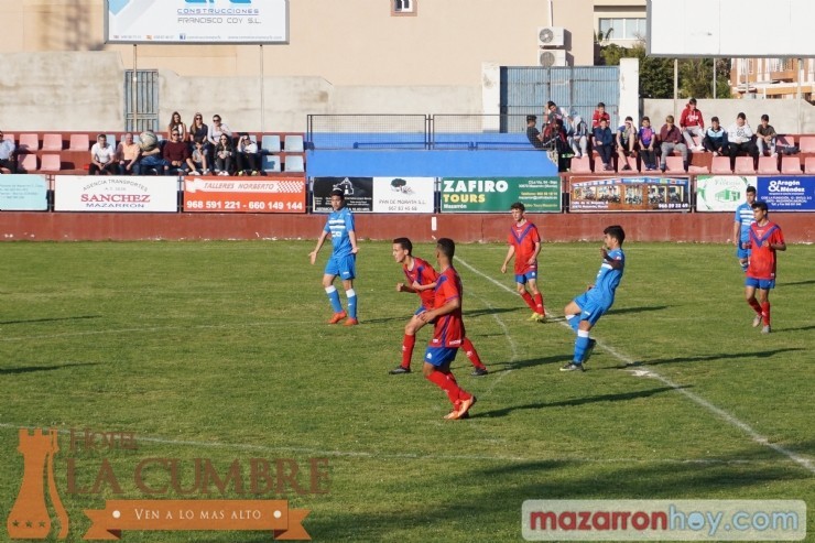 Victoria del CD Bala Azul frente al Mazarrón FC por 1 - 4 en el derbi local de juveniles. Domingo 9 abril