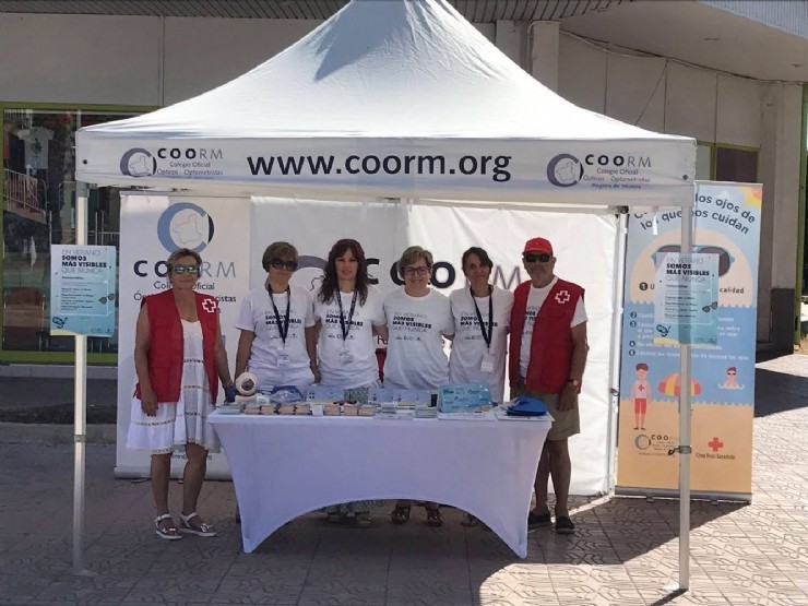 Mazarrón será una de las sedes de la campaña sobre salud visual y salud en las playas organizada por el COORM y Cruz Roja