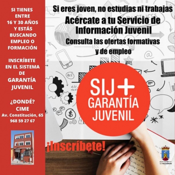 ¿Buscas trabajo? El Sistema de Garantía Juvenil oferta empleo y formación en Mazarrón