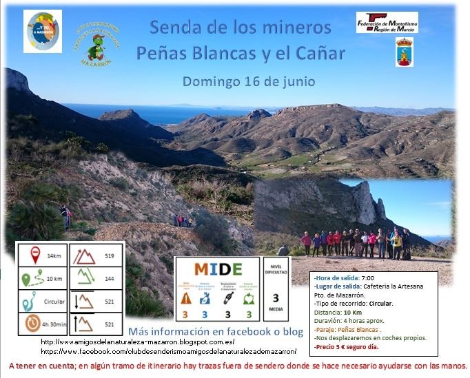 Nueva ruta a El Cañar y senda de los mineros bajo Peñas Blancas