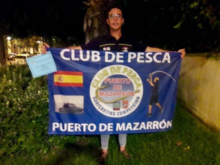 Álvaro Lucas, pescador del Club de Pesca Puerto de Mazarrón, al próximo mundial