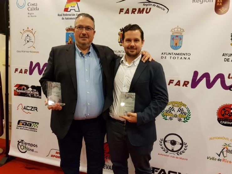 Miguel Ángel y Fermín López premiados en la Gala Campeones del automovilismo de la Región
