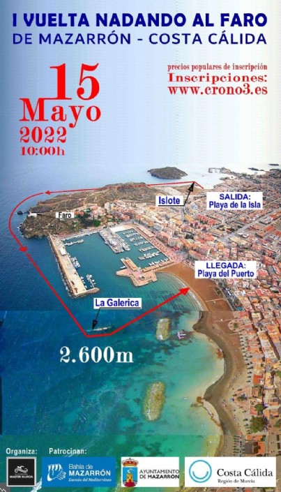Este domingo se realizará la 'I Vuelta a Nado al Faro de Mazarrón'