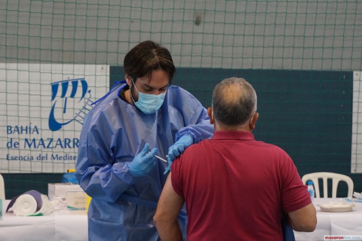 Vacunación masiva para las personas de 70 a 79 años en Mazarrón