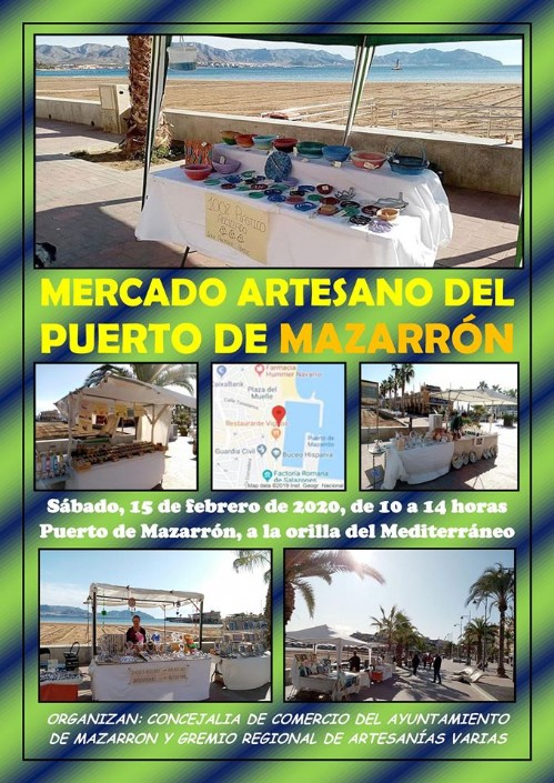 Mañana 15 de febrero, nueva edición del Mercado Artesano de Puerto de Mazarrón