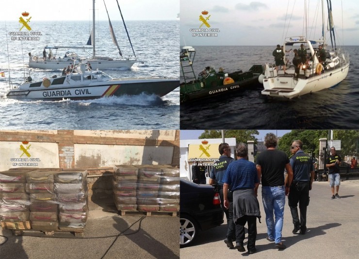 La Guardia Civil intercepta una embarcación cargada con cerca de 15 toneladas de hachís 