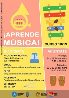 La Asociación Musical de Mazarrón abre el plazo de inscripción para su programa educativo