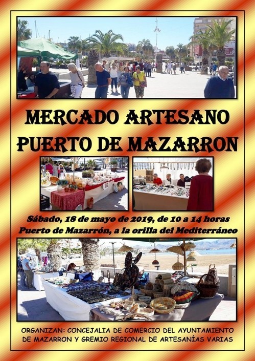 El mercado artesano vuelve este sábado a Puerto de Mazarrón