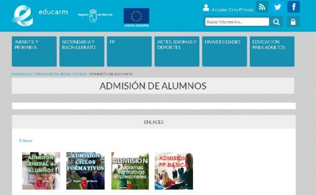 Ya se puede presentar desde casa la solicitud de admisión en centros educativos de la Región de Murcia