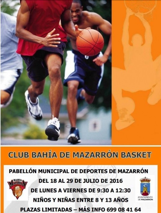 CAMPUS CLUB BAHÍA MAZARRÓN BASKET. DEL 18 AL 29 DE JULIO